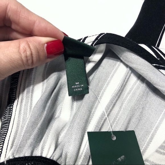 WILD FABLE Black & White Striped Jumpsuit - Picture 6 of 7